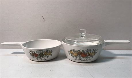 Corning Ware 1 & 1 1/2 Pint