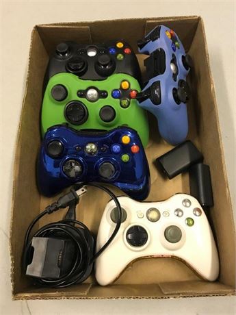 Flat of Xbox 360 Controllers
