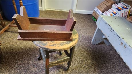 2 Vintage Small Stools