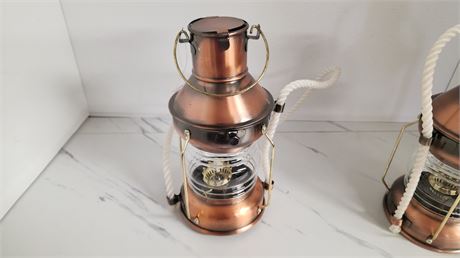 2 Copper Oil Lamps