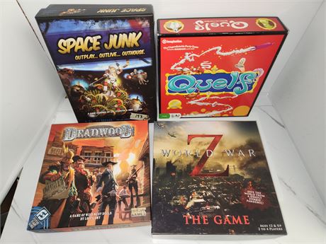 Space Junk, Deadwood, World War Z, Quelf