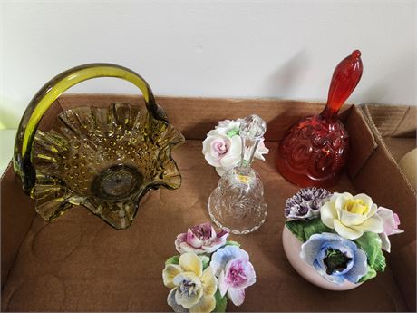 Hobnail Basket, Bells, & misc.