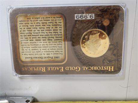 1861 Gold Eagle Replica American Mint