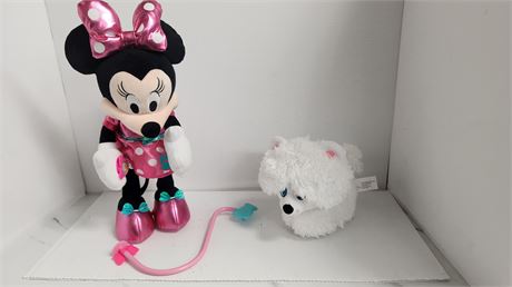 Minnie Mouse With Walking Dog
