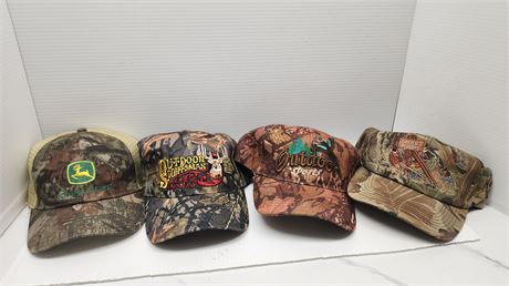 Lot Of 4 Camo Hats
