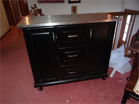Kitchen Island or Bar- Stainless Steel Top.