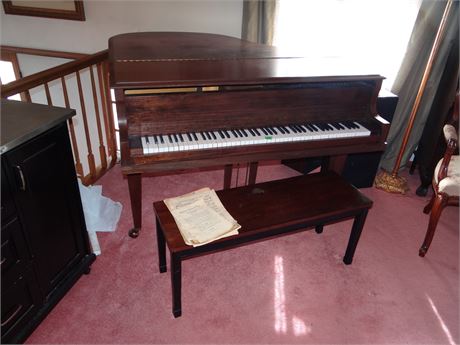 Grand Piano- Some delaminating of the wood.