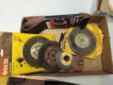 Lot Of Wire Wheels & Sand Paper