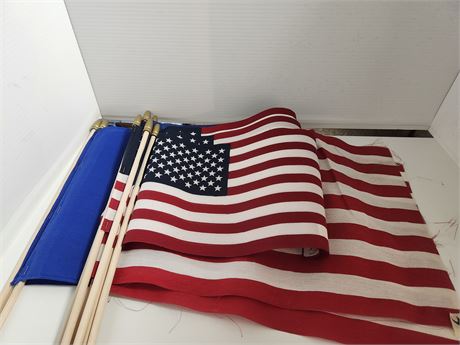 9 Flags: 5 Small American & 2 Medium American & 2 Air Force