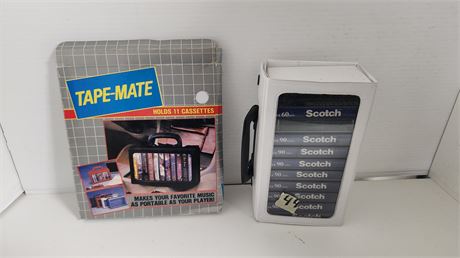 Lot Of Cassette Tapes & Tape Holder