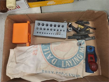 Small Plane, drill bit gauge, misc