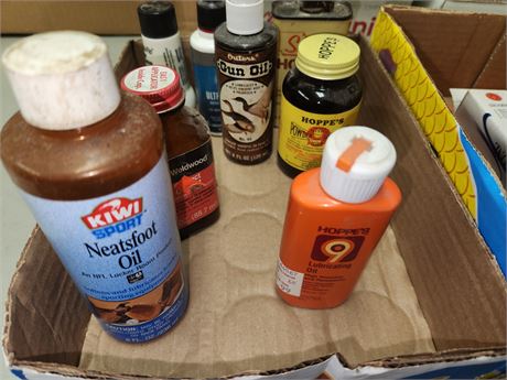 Gun oil and cleaning supplies