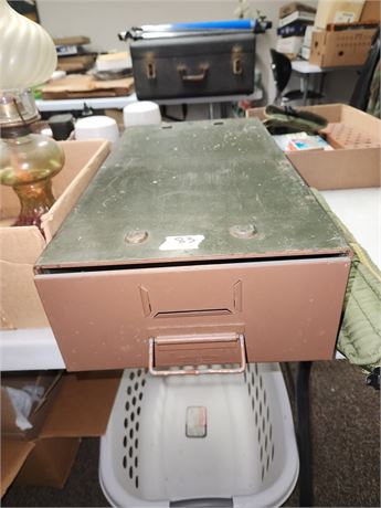 Large Green Metal Drawer