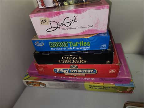 Stack of board games