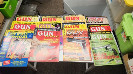 31 Issues Of Gun World Magazines