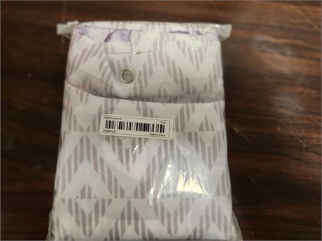 Purple & White Shower Curtain