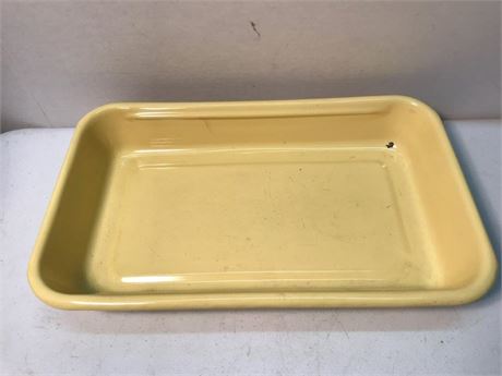 Yellow Enamel Metal Pan