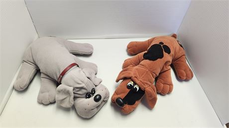 2 Vintage Pound Puppies Plush Toys