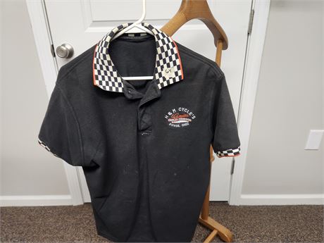 Harley Davidson Polo Shirt With Stains On Front. No Size