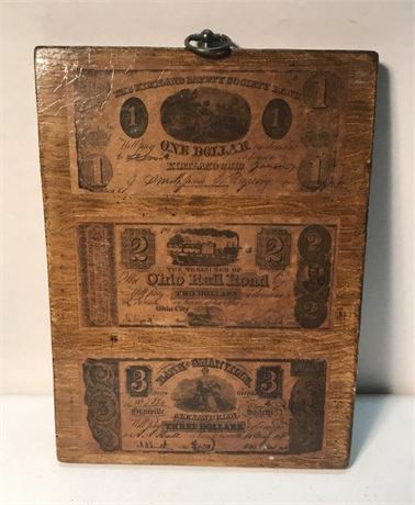 Wooden Lacquered Antique Currency