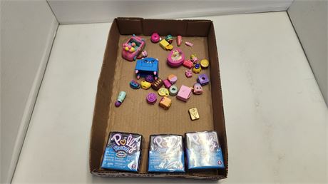 3 Polly Pocket Sand Secrets & Shopkins