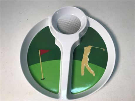 Golf Chips & Salsa Plate