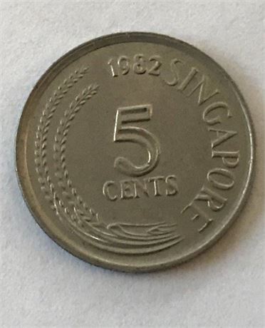 1982 Singapore 5 Cents