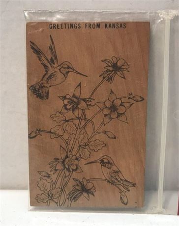 Kansas Wood Postcard