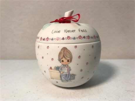 Precious Moments Apple Keepsake Jar