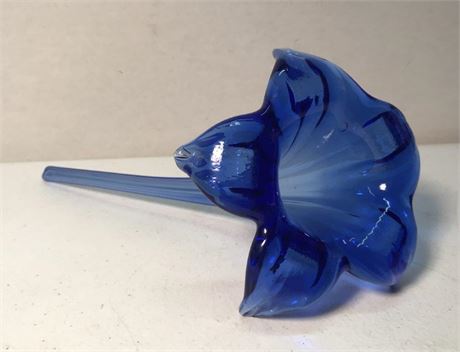 Cobalt Blue Glass Flower