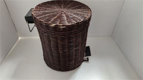 Small Wicker Trash Can