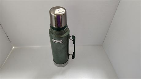 Vintage Metal Stanley Thermos With Lid