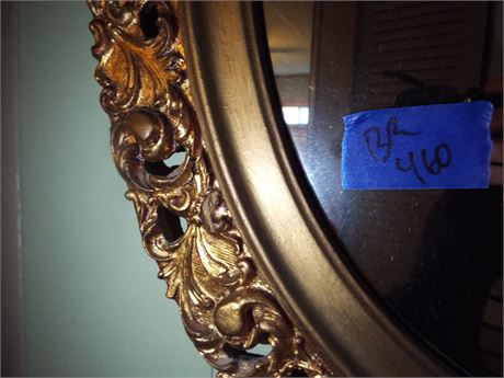Wall Mirror Oval Gold