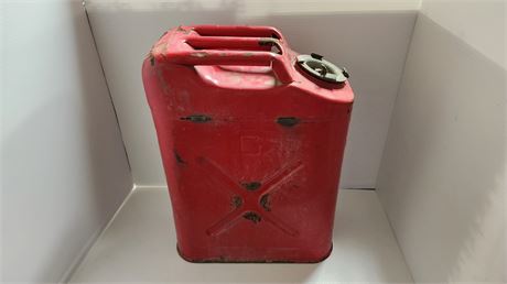 Vintage Tall Metal Gas Can
