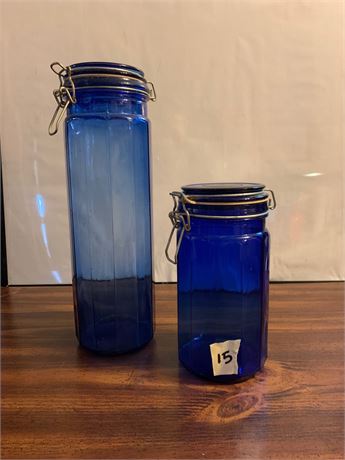 Blue Glass Containers