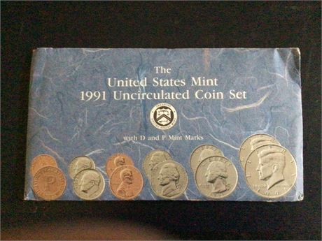1991 US Mint Uncirculated Coin Set