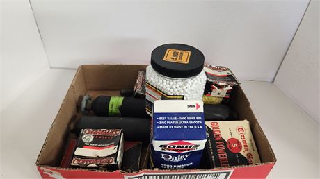 Lot Of Air Soft Balls & BB's & Miscellaneous Items