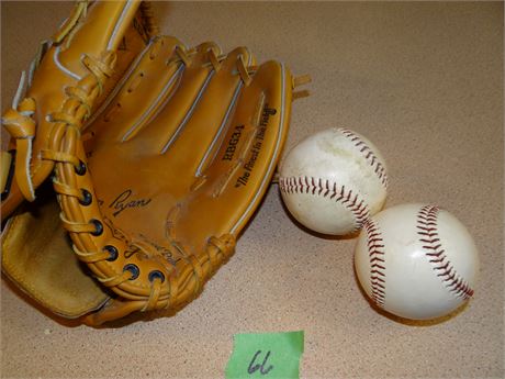 Baseball Mitt and Balls