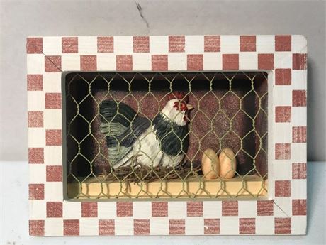 Caged Chicken Deco (Red)