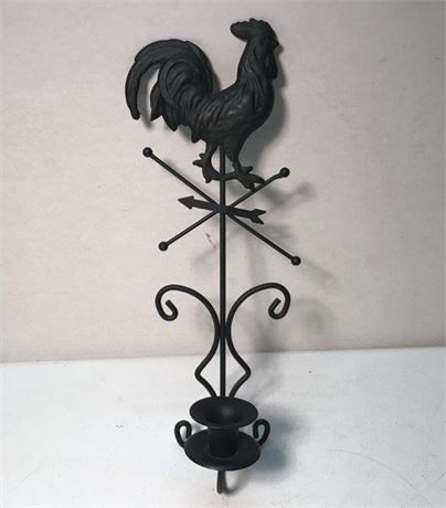 Metal Chicken Wall Candleholder