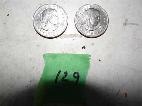2 Susan B Anthony Dollars