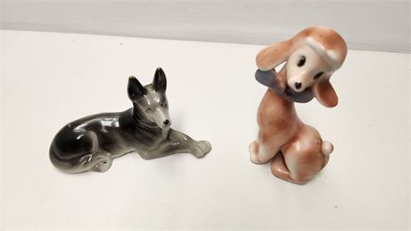 Glass Jars & Ceramic Dogs