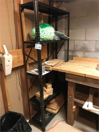 Metal Shelf & Content