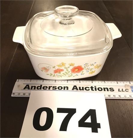 Corning Ware Wildflower 1 1.2 Quart Casserole Dish with Lid