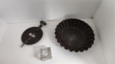 New American 6 In. Spindle & Glass Holder & Metal Pan