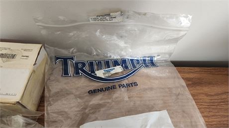 Lot Of Various Triumph Parts & Gloves & Goggles