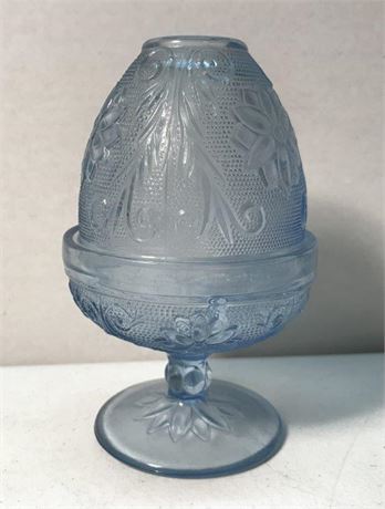 Vintage Indiana Glass Tiara Blue Chantilly Fairy Lamp