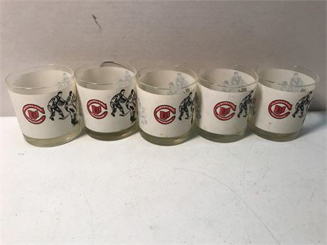 5 Cleveland Barons Glasses