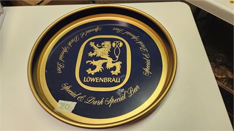 Metal Beer Advertisement Serving Tray