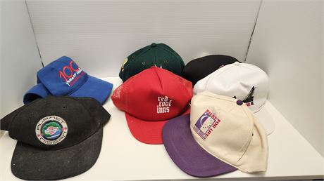 Lot Of Vintage Baseball Hats. Looney Tune Hat Has Broken Strap (AS PICTURED)
